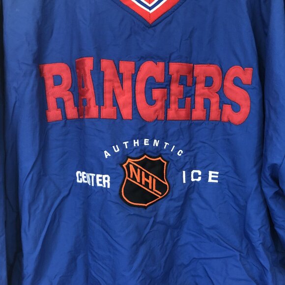 Vintage Russell Rangers NHL Pullover Jacket XL Heavyweight Laminate Outerwear - Picture 2 of 7